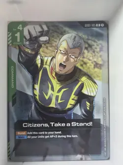 Gundam Card Game Citizens, Take A Stand! GD01-105 R - Image 1