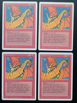 MtG | 4 x Shivan Dragon | Revised Edition | Magic the Gathering | Set - Image 1
