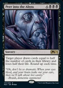 MTG English Peer into the Abyss NM Foil Magic 2021 Core Set - Image 1