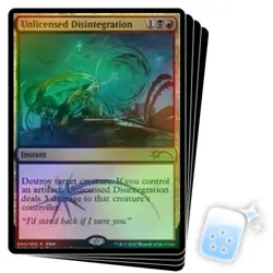 FOIL UNLICENSED DISINTEGRATION (FNM) X4 Promo Magic MTG MINT CARD - Image 1