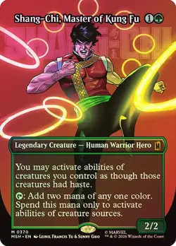 Shang-Chi, Master of Kung Fu Foil Borderless Marvel Super Heroes NM MTG - Image 1