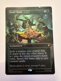 MTG Food Chain Enchantment 0133 Commander TMNT Green Regular foiol - Image 1
