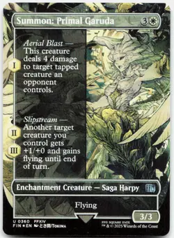 Summon: Primal Garuda (Borderless) FINAL FANTASY Magic: The Gathering Foil NM - Image 1
