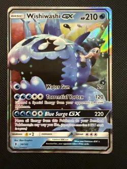 Wishiwashi GX 38/145 Sm-Guardians Rising Holo Sun & Moon Pokemon - Image 1