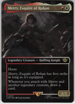 MTG Merry, Esquire of Rohan (Borderless) Foil NM The Lord of the Rings Magic 437 - Image 1