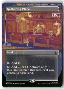 Gathering Place (Borderless) 381 Marvel Super Heroes Magic: The Gathering NM - Image 1