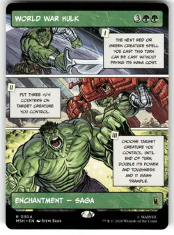 World War Hulk (Borderless) 304 Rare Marvel Super Heroes Magic: The Gathering NM - Image 1