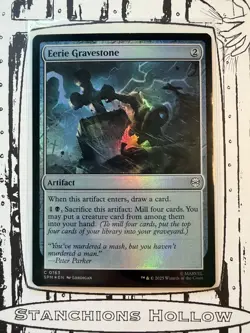 MTG Eerie Gravestone - Marvel's Spider-Man (SPM) C 0163 NM *Foil* - Image 1