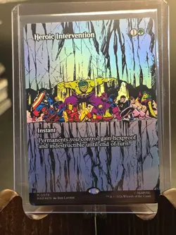 Heroic Intervention (0078) (Borderless) Marvel Universe Eternal-Legal Foil NM - Image 3