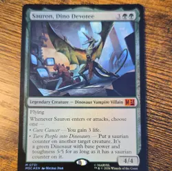 Magic: The Gathering Sauron, Dino Devotee Mythic Foil Eng 0731 - Image 1