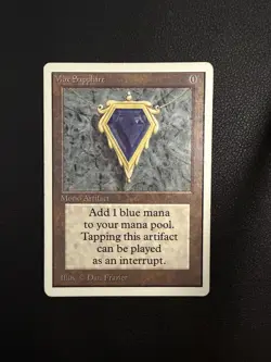 1993 MTG Unlimited Mox Sapphire Power 9 Reserved List Lightly Played LP - Image 1