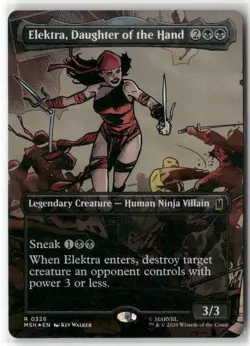 Elektra, Daughter of the Hand (Borderless) 326 Marvel Super Heroes Magic Foil NM - Image 1