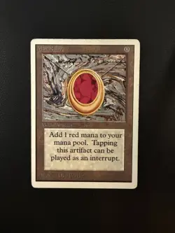 1993 MTG Unlimited Mox Ruby Power 9 Reserved List Lightly Played Vintage LP - Image 1