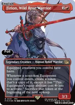 Firion, Wild Rose Warrior (Borderless) (Surge Foil) EN [FIN - 531] - NM TCG MTG - Image 1