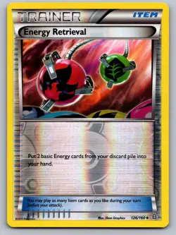 Energy Retrieval 126/160 Uncommon Primal Clash Pokemon Reverse Holo LP - Image 1