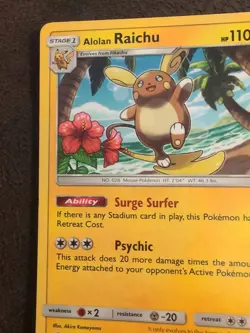 2017 POKEMON SUN & MOON CRIMSON INVASIONAlolan RaichuRegular - Image 2