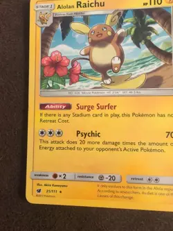 2017 POKEMON SUN & MOON CRIMSON INVASIONAlolan RaichuRegular - Image 4