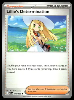 Lillie's Determination 119/132 Uncommon Mega Evolution Pokemon Near Mint - Image 1