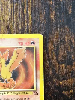 WotC Pokemon TCG Fossil Moltres 27/62 Rare Unlimited Non Holo Damaged - Image 4