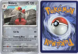 Bisharp (Master Ball Pattern) 065/086 Uncommon Black Bolt Pokemon Holo LP - Image 3