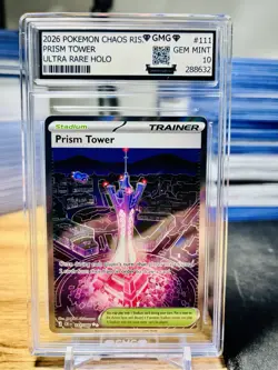 2026 Pokemon Chaos Rising Prism Tower Ultra Rare Holo #111 GMG Graded 10 Gem 💎 - Image 1