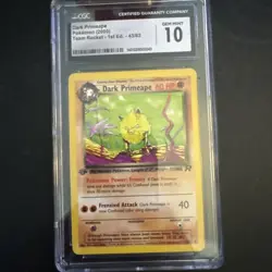 Dark Primeape Team Rocket 1st Edition 43/82 Pokemon CGC 10 Gem Mint WOTC LOC - Image 1
