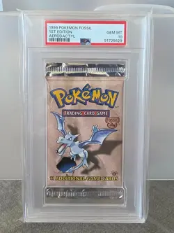 PSA 10 - 1999 WOTC Pokemon Fossil 1st Edition Aerodactyl, Lapras & Zapdos Packs! - Image 3