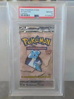 PSA 10 - 1999 WOTC Pokemon Fossil 1st Edition Aerodactyl, Lapras & Zapdos Packs! - Image 5