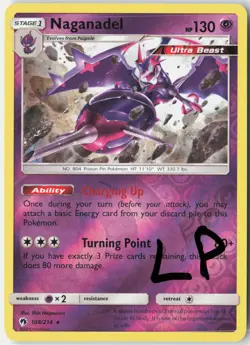Naganadel 108/214 Holo Rare Lost Thunder Pokemon Reverse Holo Lightly Played - Image 1