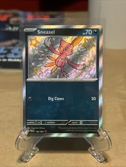 Sneasel 182/091 Shiny Rare Paldean Fates Pokemon Holo Near Mint - Image 2