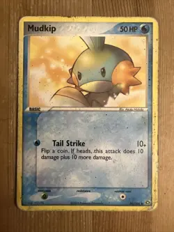 1x - Mudkip - 56/106 - Common DMG English Pokemon EX Emerald - Image 1