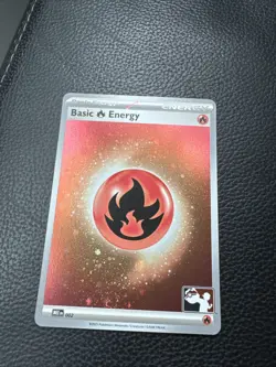 Basic Fire Energy 002 Cosmos Holo Pokemon Play Stamp Prize Pack - NM - Image 1