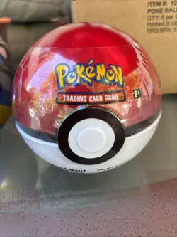 Pokemon TCG E22 Pokeball Tin / 3 Booster Packs & Coin red/white - Image 1