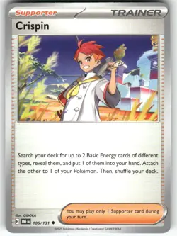 Crispin 105/131 Uncommon Prismatic Evolutions Pokemon Near Mint - Image 1