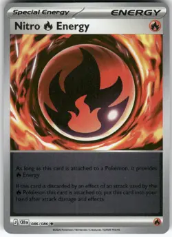Nitro R Energy 086/086 Holo Rare Chaos Rising Pokemon Reverse Holo Near Mint - Image 1