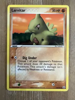 Larvitar - 52/106 - Common MP, English Pokemon EX Emerald - Image 1