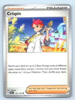 Crispin 133/142 Uncommon Stellar Crown Pokemon Near Mint - Image 1