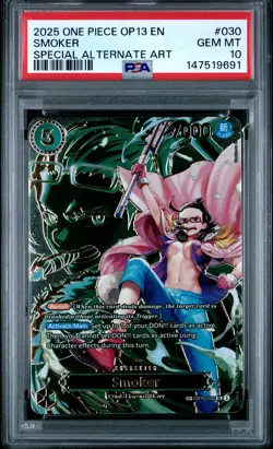2025 ONE PIECE OP13-CARRYING ON HIS WILL SPECIAL ALTERNATE ART SMOKER PSA 10 - Image 1