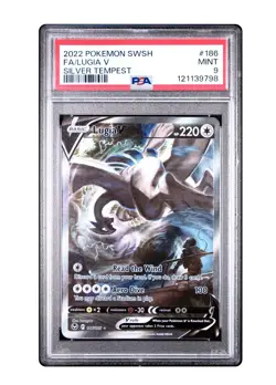 Pokemon Lugia V Alt Full Art 186/195 SWSH Silver Tempest #186 SIR MINT PSA 9 - Image 1