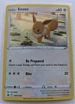 Eevee SWSH190 - Cosmo Holo - Black Star Promo - Pokemon Card - NM - Image 1