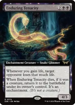 Enduring Tenacity (Extended Art) -Foil Medium Play MTG - Image 1