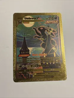 Umbreon Vmax HP 310 Single Strike Dark Signal Gold Foil Fan Art Pokemon Card - Image 1