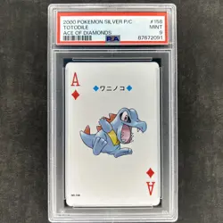 2000 Pokemon Silver Poker Playing Cards Ace Of Diamonds Flaaffy Psa 9 #158 - Image 1