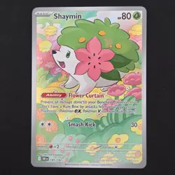 Pokemon TCG Card Shaymin 185/182 Destined Rivals Illustration Rare - NM - Image 1