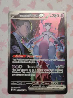 Team Rockets Mewtwo EX Special Illustration Card 231/182 Sv10: Destined Rivals - Image 1
