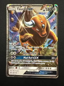 Tauros GX 100/149 SM Base Set Holo Sun & Moon Pokemon - Image 1
