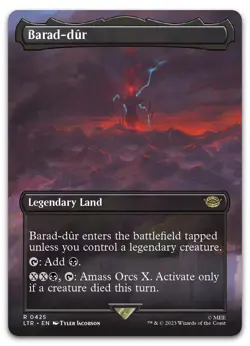 Barad-dur (0425) (Borderless) #425 (NM) Lord of the Rings LTR Magic MTG - Image 1