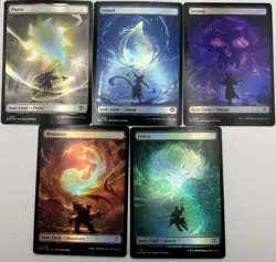 MTG Secrets of Strixhaven Foil Full Art Land Set #267-271 Pack Fresh Near Mint - Image 1