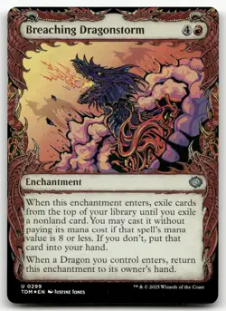 Breaching Dragonstorm (Showcase) #299 (Foil) NM Tarkir Dragonstorm TDM Magic MTG - Image 1