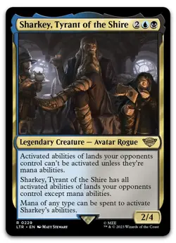 Sharkey, Tyrant of the Shire #229 (NM) Lord of the Rings LTR Magic MTG - Image 1